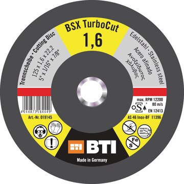 Trennscheibe BSX TurboCut Inox Ø 125 x 1,6 mm